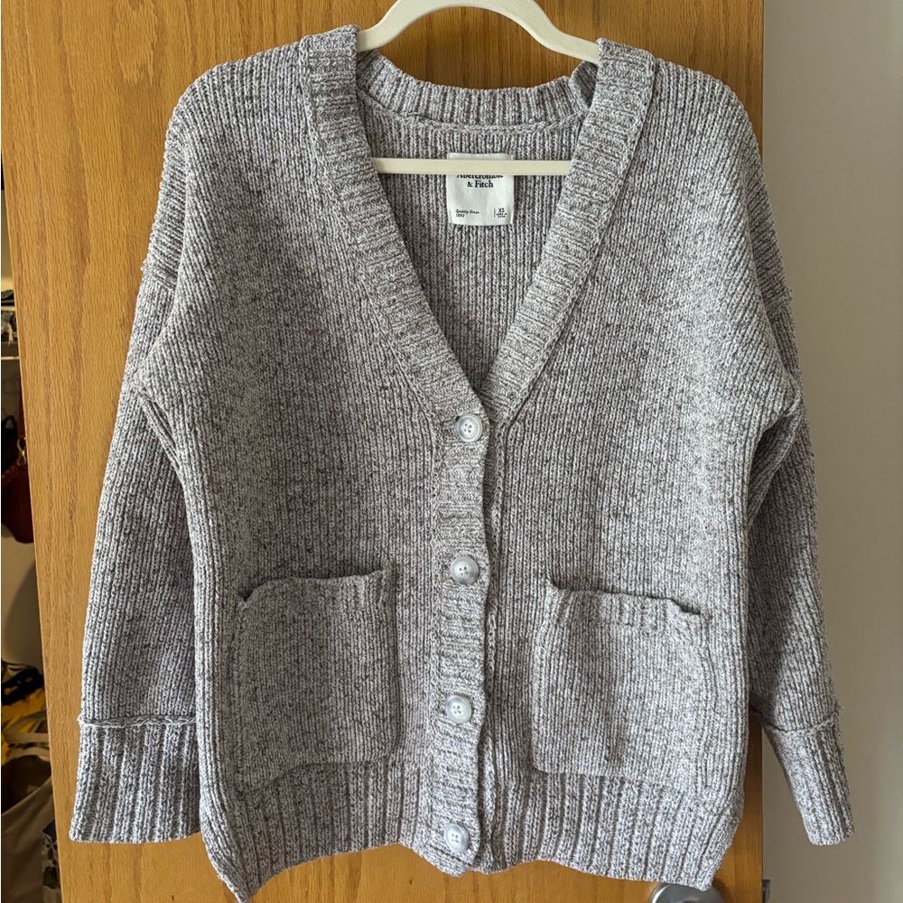 Abercrombie & Fitch Long-Length Chenille Cardigan